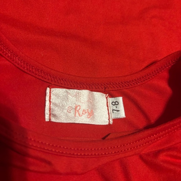 Mila & Rose Girl’s Red Dress with Ruffles 3/4 Sleeves Size 7/8 - Picture 3 of 4